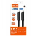 Cable De Carga Super Rapida 100W 1M Tipo-C A Tipo-C LC241C