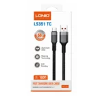 Cable USB-A A Tipo-C De Carga Rapida 50W 1M LS351 TC Negro