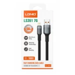 Cable Lightning A USB-A 50W 1M LS351 7G Negro