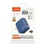 Cargador Rápido USB PD Tipo C GaN 65W Q7 TC-TC