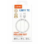 Cable Carga Rapida USB-A A Tipo-C De 30W 1M LS811 TC Blanco