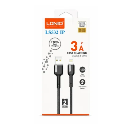 Cable Carga Rapida USB-A A Ligthning 2M 30W LS832 S6
