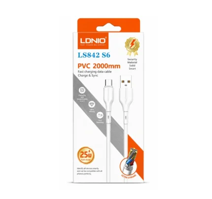 Cargador De 25W USB-A A Micro-USB 2M Blanco LS842 S6