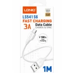 Cargador USB-A A Micro-USB 3A 1M Blanco LS541 S6