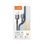 Cable 30W USB-A A Micro-USB 1M Negro LS641 S6