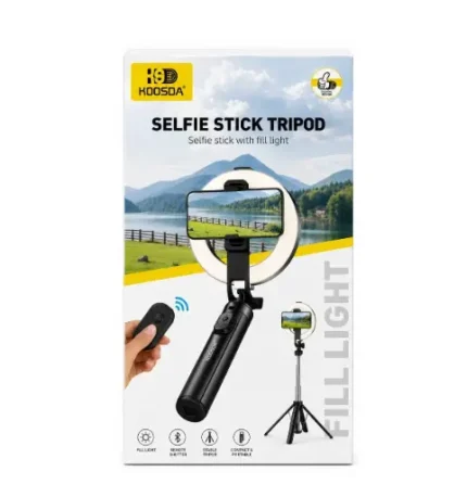 Selfie Stick Tripod Whit Fill Ligth 1.8M T18