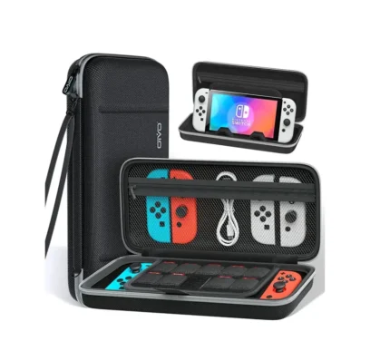 Estuche Rígido Portátil De Viaje Para NS/OLED Negro