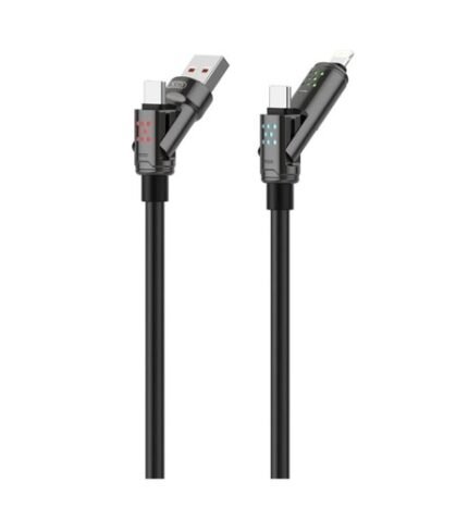 4 en 1 Light Display Metal Charging Cable