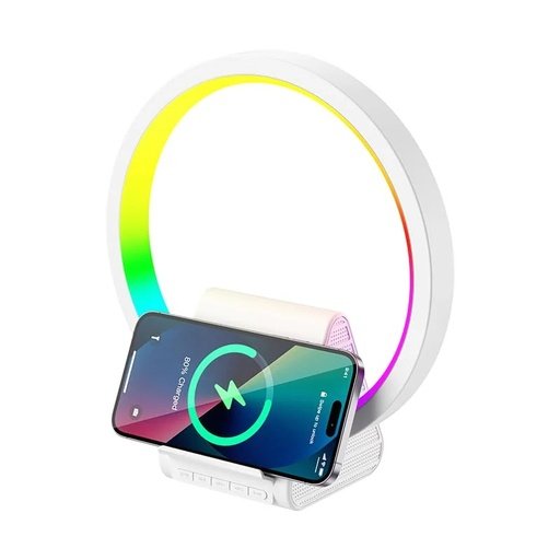 6976195094015 Wiwu Wireless Charging Speaker 15w Wi-W021 White - Imagen 1