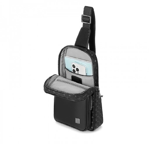 6976195096064 Wiwu Master FingerPrint Lock Croosbady Black - Imagen 1