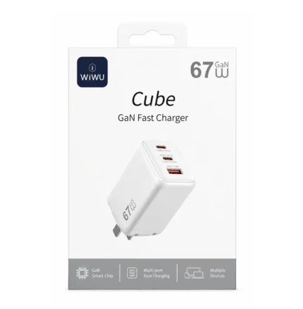 Cargador De Carga Rapida 67W 2C+A Cube Wi-G026
