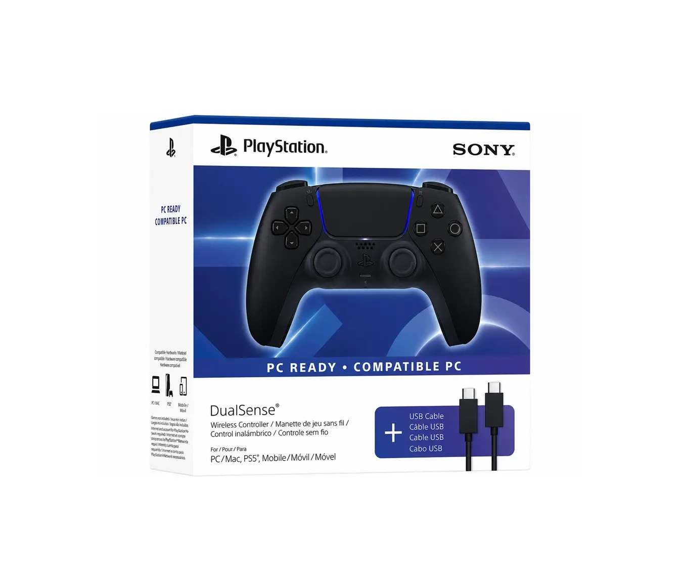 711719025986 Sony DualSense Negro Con Cable Tipo C A Tipo C - Image 1