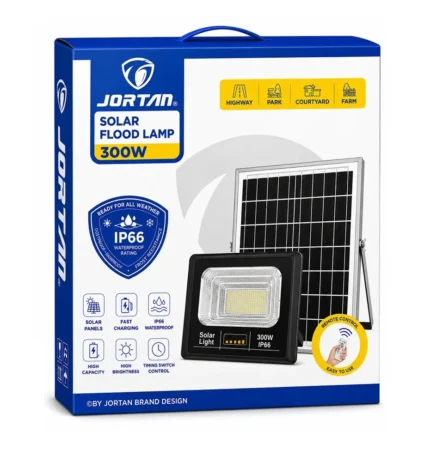 Jortan Lampara Con Panel Solar De 300WV IP66 JT-91001