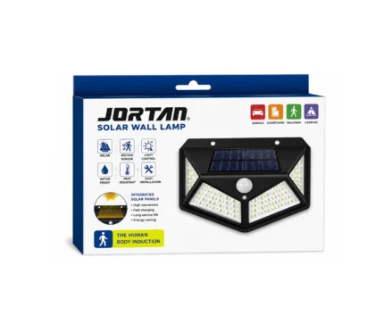 Jortan Mini Lampara Solar Para Pared IP66 JT-100DB