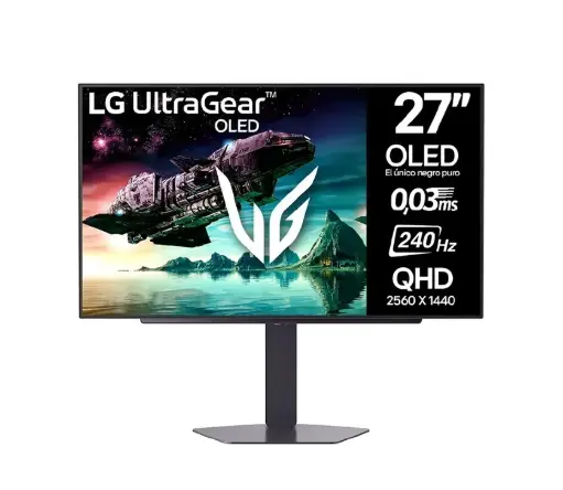 8806096608272 Monitor Gaming UltraGear OLED QHD De 27 Pulgadas 240Hz 0,03 Ms GtG 27GX704A-B - Imagen 1
