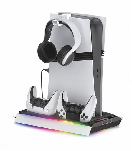 R5296 Cooling Stand With Controller Charger Para PS5 Slim Ps5 - Imagen 1